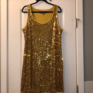 Sparkling Gold Sequin Jolie Party Dress
